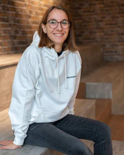 #teampenny Hoodie weiß Miniaturansicht